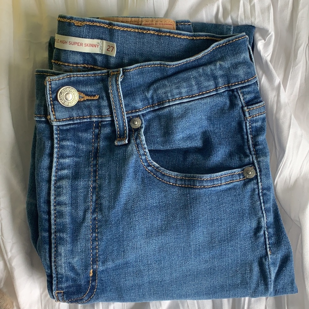 levi’s mile high super skinny jeans 27